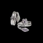 Pair of Pure Silver Toe Rings | Adjustable Toe rings - Image 6