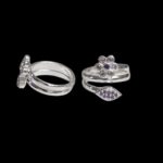 Pair of Pure Silver Toe Rings | Adjustable Toe rings - Image 5
