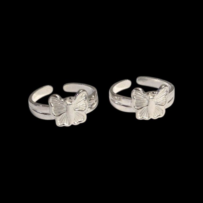 Pair of Pure Silver Toe Rings | Adjustable Toe rings - Image 4