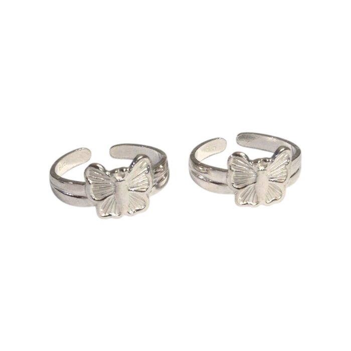 Pair of Pure Silver Toe Rings | Adjustable Toe rings - Image 2