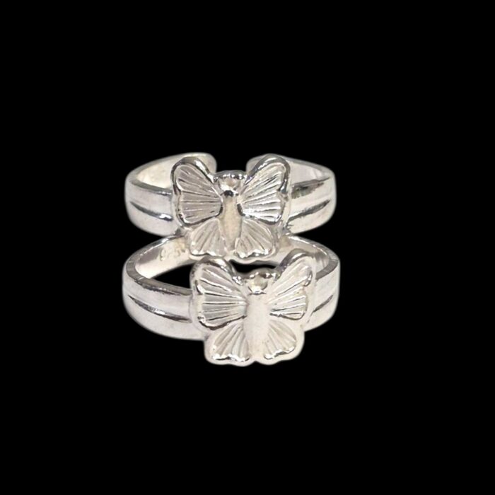Pair of Pure Silver Toe Rings | Adjustable Toe rings - Image 3