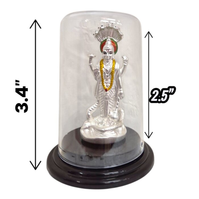 Dimensions of Pure Silver Vishnu Idol