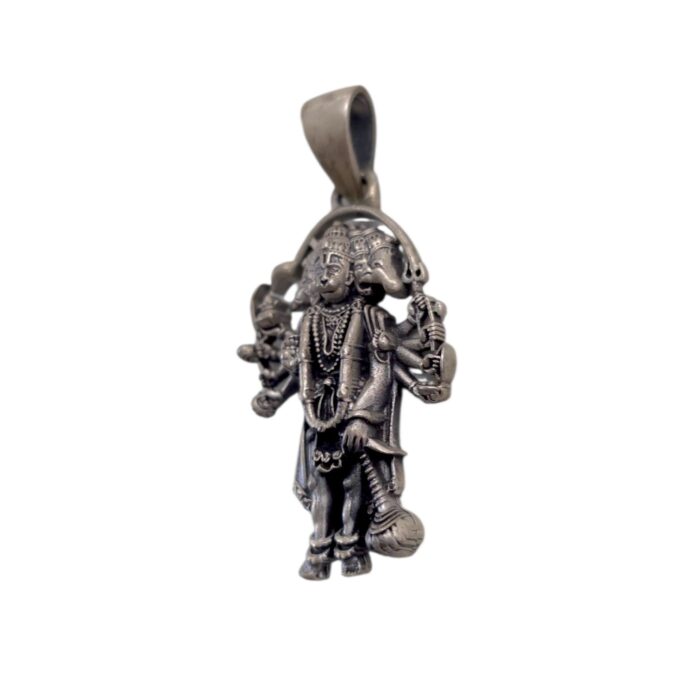 Side profile of Panch mukhi Hanuman Pendant | 925 sterling silver
