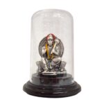 Pure silver Hanuman idol in dome | Car Dashboard Idol - Image 2