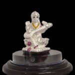 Pure silver Saraswati idol in dome