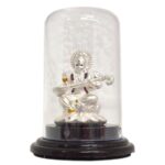 Pure silver Saraswati idol in dome - Image 2