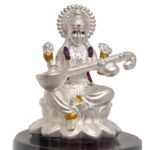 Pure silver Saraswati idol in dome - Image 7