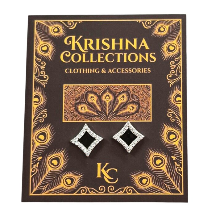 925 Sterling Silver Cubic Stud Earrings | Gift for her - Image 3