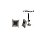 925 Sterling Silver Cubic Stud Earrings | Gift for her - Image 6