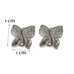 925 Sterling Silver Stud Earrings - Butterfly - Image 6