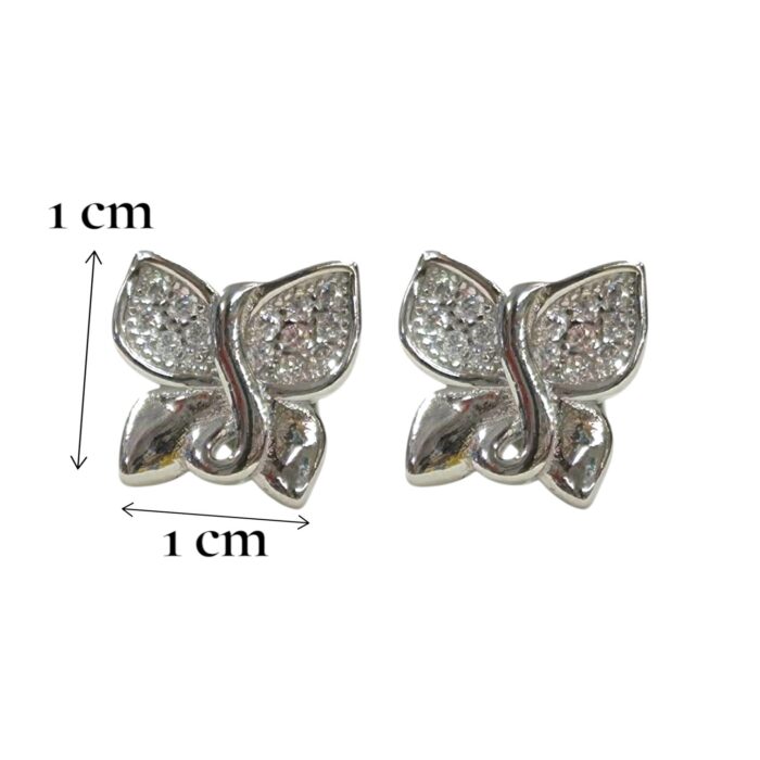 925 Sterling Silver Stud Earrings - Butterfly - Image 6