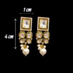 Necklace with earrings | Kundan Pendant Necklace and Earring Set - Image 6