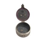 Sterling Silver Box | Chandi ki Dabbi - Oxidized Finish with Ruby Zirconia - Image 5