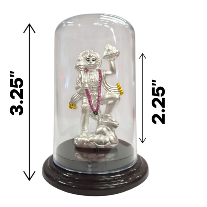 999 Pure Silver Hanuman idol | Silver Statue of Hanuman - Image 4