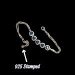 925 Sterling Silver - Blue Sapphire Bracelet  | Gift for her - Image 5