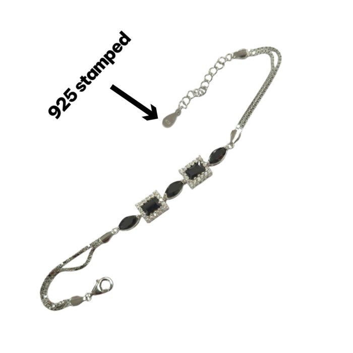 925 Sterling Silver - Black Onyx Bracelet  | Gift for her - Image 6