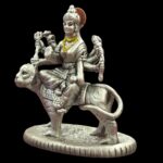 Pure silver Sherawali idol in dome - Image 4