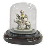 Pure silver Sherawali idol in dome - Image 5
