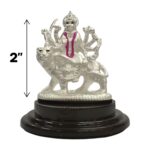 Pure silver Sherawali idol in dome - Image 3