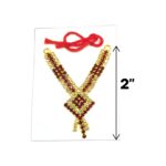 AD Stone Necklace for Laddu Gopal - Maroon - Image 2