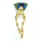 AD Stone Necklace & Mukut for Laddu Gopal - White