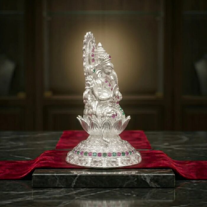 Silver Ganesha Idol | Dazzle Series - Gaja Ganesha - Image 3