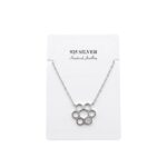 925 Sterling Silver Pendant and Chain - Flower