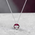 Elephant Silver Necklace - Pink | 925 Sterling Silver Pendant and Chain - Image 3