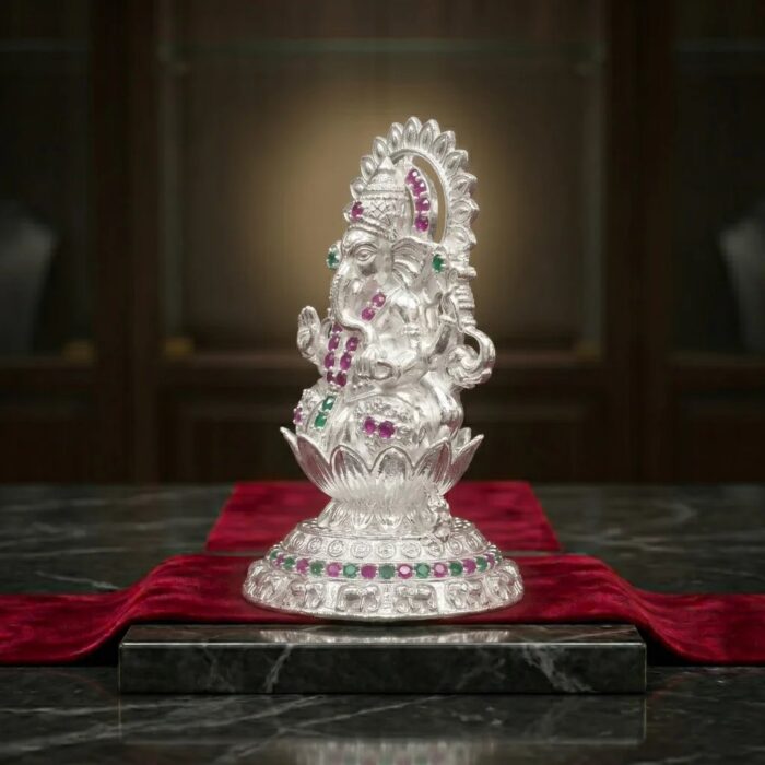 Silver Ganesha Idol | Dazzle Series - Gaja Ganesha - Image 2