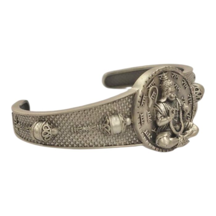 925 Sterling Silver Hanuman Kada Bracelet - Image 5