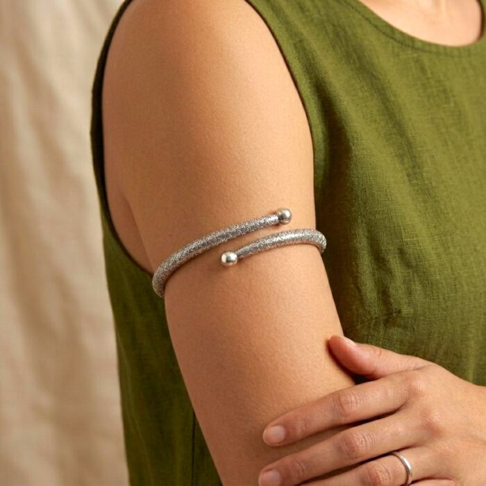 Silver Oxidized Armlet - Image 5