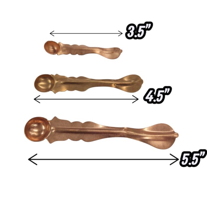 Achman spoon pure copper | Small copper spoon for rituals