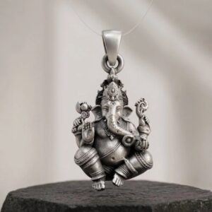 Light weight Silver Ganesha Pendant | 925 sterling silver