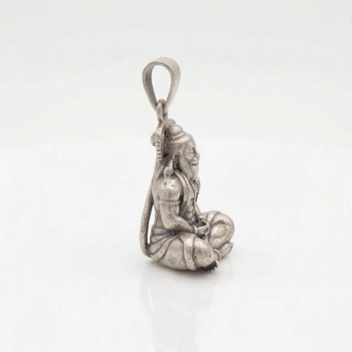 Meditating Hanuman Pendant with matte finish