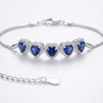 925 Sterling Silver - Blue Sapphire Bracelet  | Gift for her - Image 4