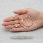 925 Sterling Silver - 4cm - Hoop Earrings - Image 4