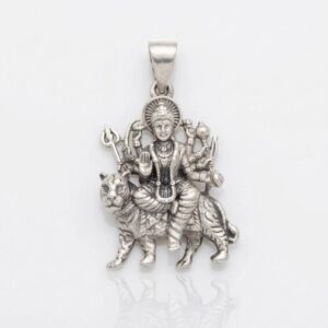 Pure Silver Ambe Maa Pendant | Durga Mata Chandi Ka pendant
