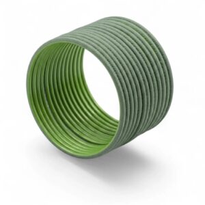 Matte Military Green metal bangles set of 12 | Minimalist matte finish bangles