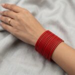 Stackable matte metal bangles | Festive bangles set for women