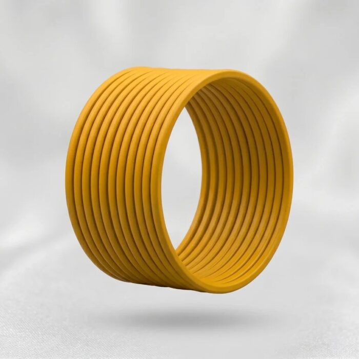 Matte Yellow metal bangles set of 12 | Minimalist matte finish bangles