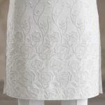 Close up of Cream Kurta with embroidery work