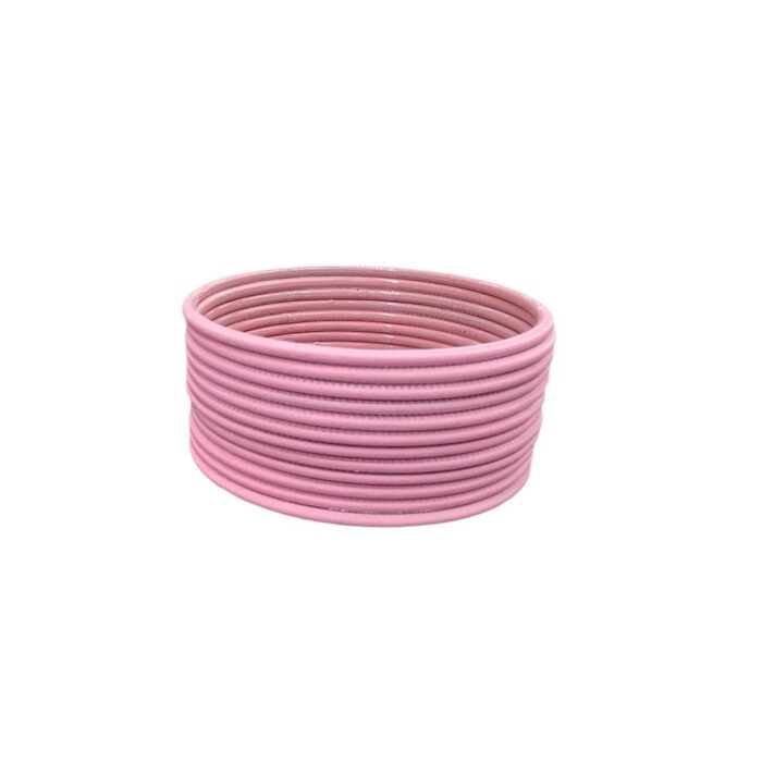 Traditional metal bangles stack | Pink Metal Bangles