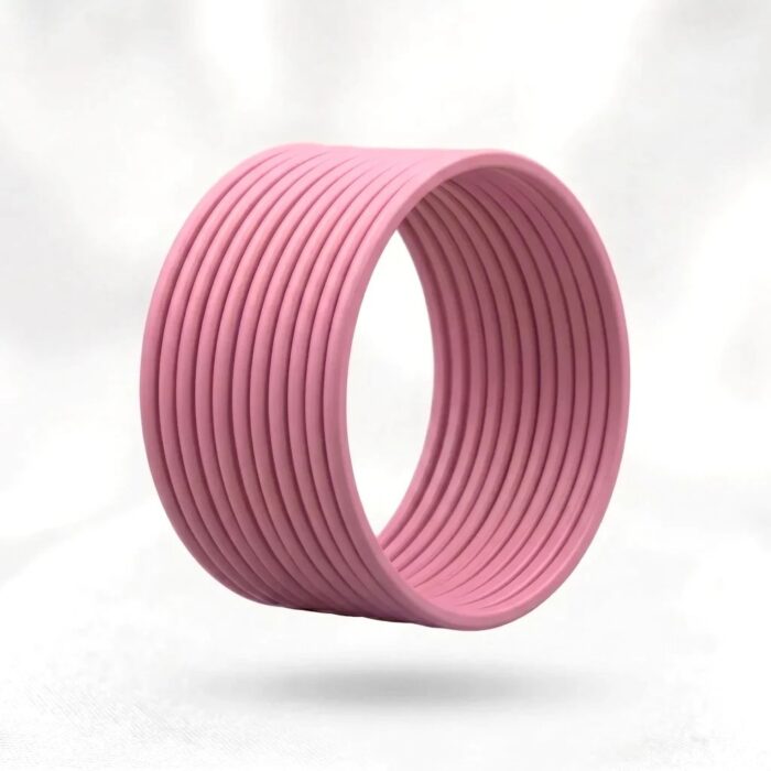 Matte Pink metal bangles set of 12 | Minimalist matte finish bangles