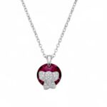 Elephant Silver Necklace - Pink | 925 Sterling Silver Pendant and Chain