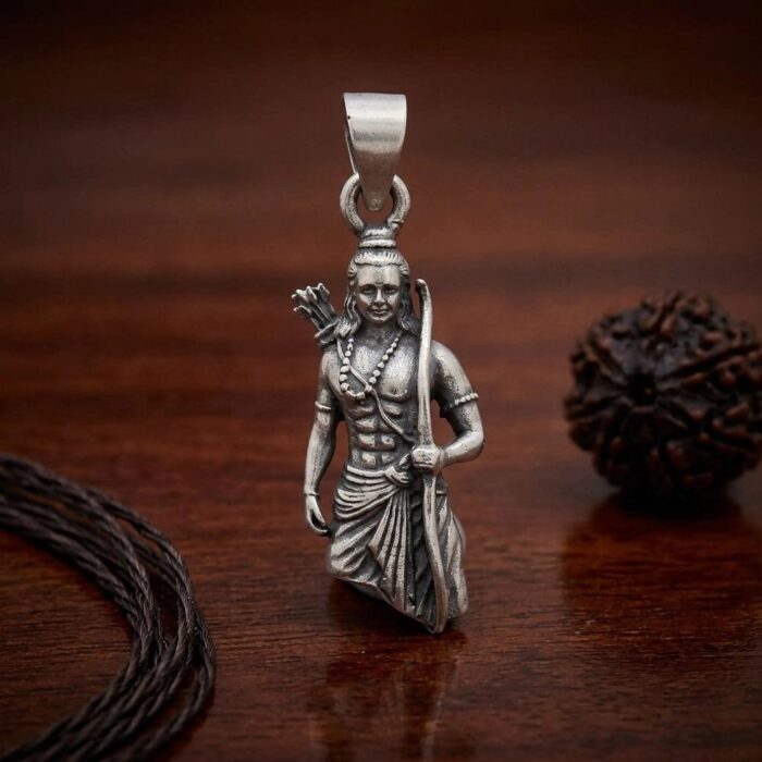 Ram bhagwan silver pendant necklace