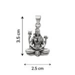 Dimensions of Silver Pendant of Shiva