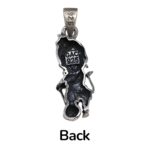 Backside profile of Baal Hanuman silver pendant