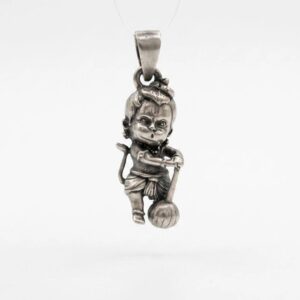 Baal Hanuman silver pendant | 925 sterling silver Hanuman pendant