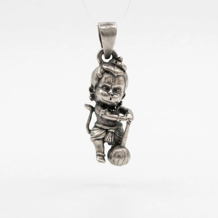 Baal Hanuman silver pendant | 925 sterling silver Hanuman pendant