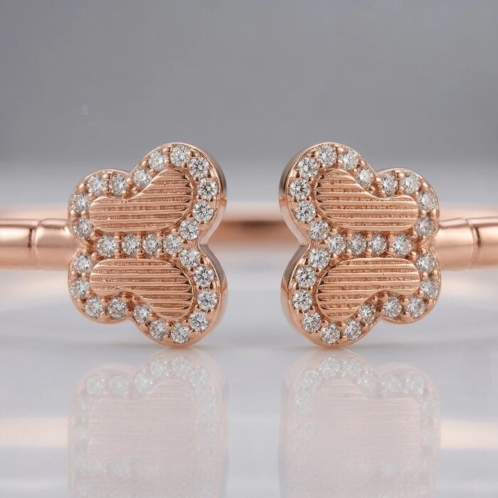 Close up of Sterling Silver Bracelet for her | 925 Sterling silver - Rose gold finish